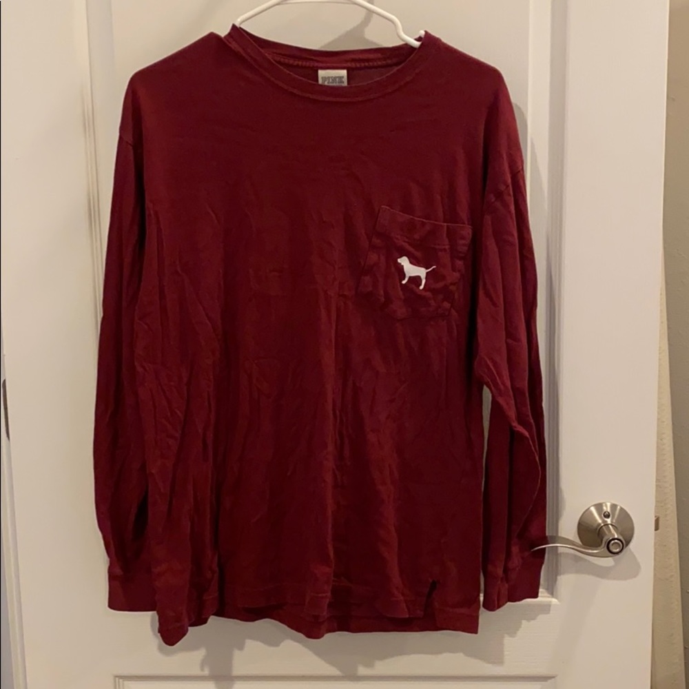 Pink Victoria’s Secret long sleeve maroon small